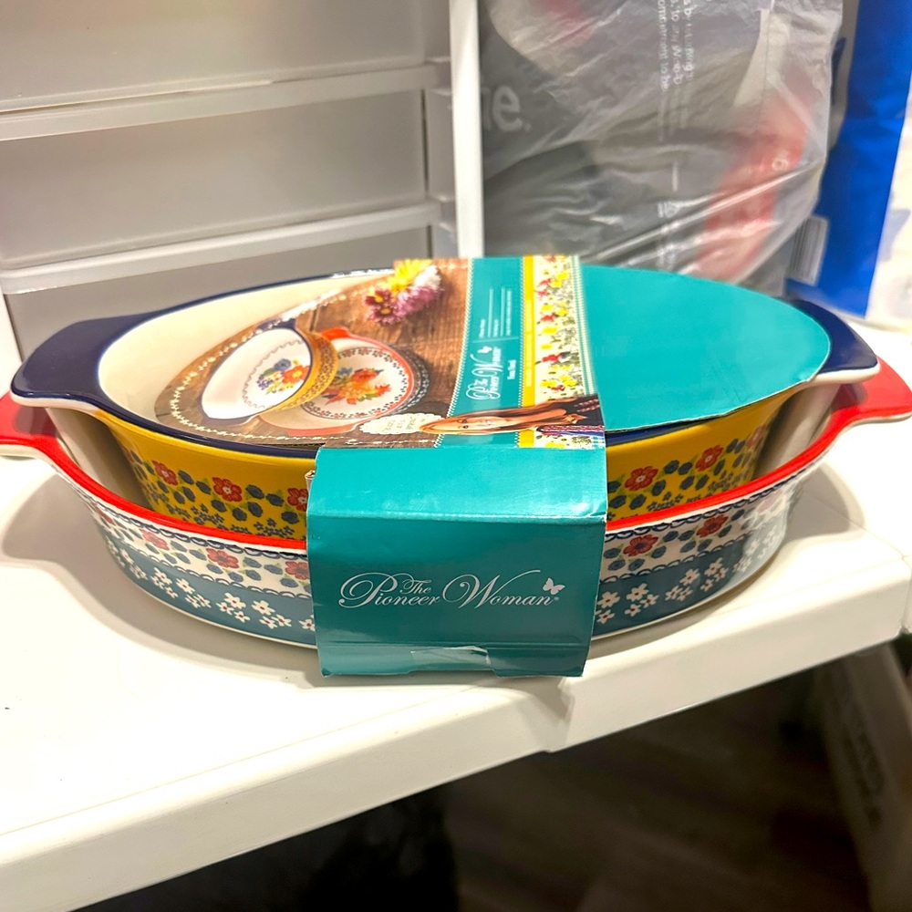 Pioneer Woman Fiona Floral Stoneware Ovel Bowl Set NWT!♥️♥️♥️FIRM PRICE♥️♥️🔥